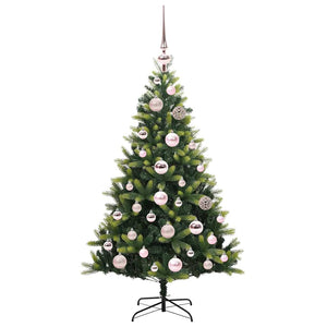 Albero di Natale Artificiale Pieghevole 150 LED Verde 120 cm 3395975