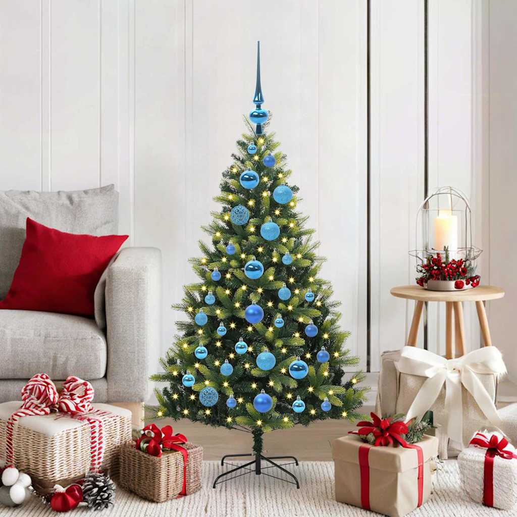 Albero di Natale Artificiale Pieghevole 150 LED Verde 120 cm 3395980