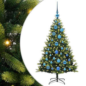 Albero di Natale Artificiale Pieghevole 150 LED Verde 120 cm 3395980