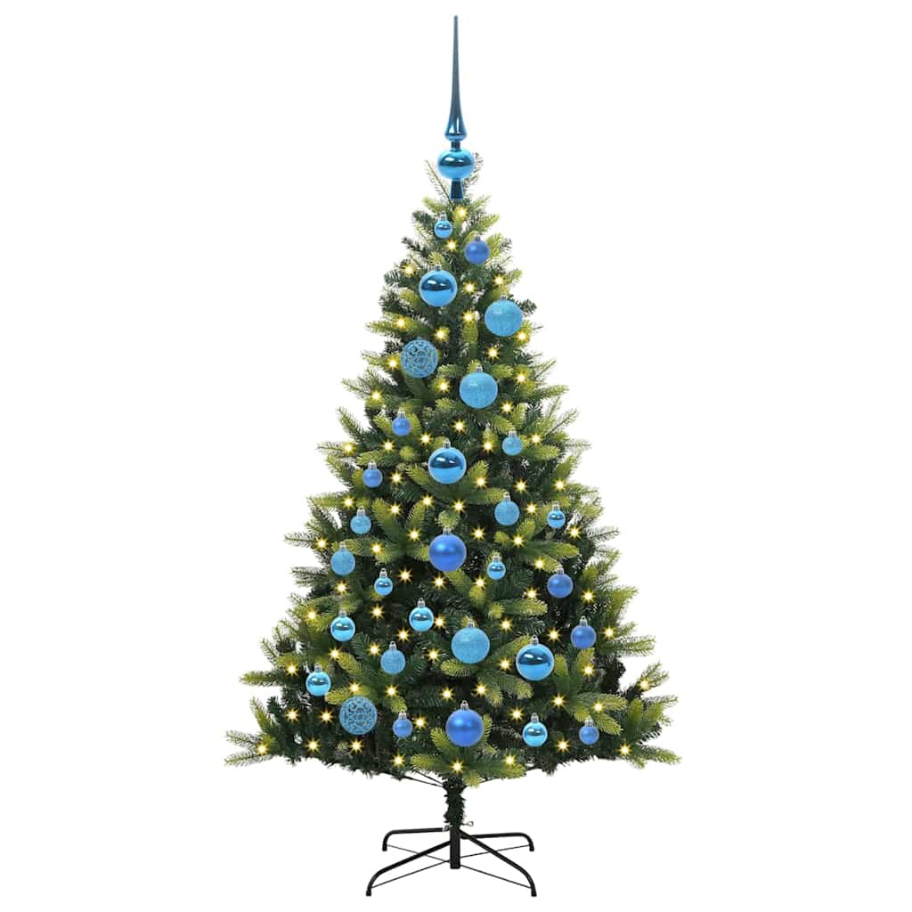 Albero di Natale Artificiale Pieghevole 150 LED Verde 120 cm 3395980