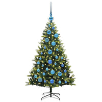 Albero di Natale Artificiale Pieghevole 150 LED Verde 120 cm 3395980