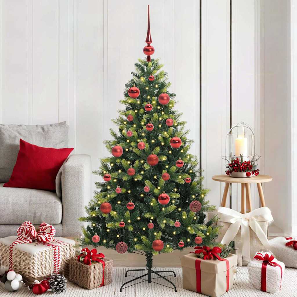 Albero di Natale Artificiale Pieghevole 150 LED Verde 150 cm 3395982