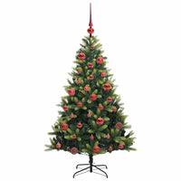 Albero di Natale Artificiale Pieghevole 150 LED Verde 150 cm 3395982