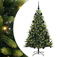 Albero di Natale Artificiale Pieghevole 150 LED Verde 150 cm 3395983