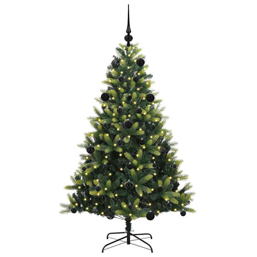 Albero di Natale Artificiale Pieghevole-Albero Natalizio 150 LED Verde 150 cm 342085