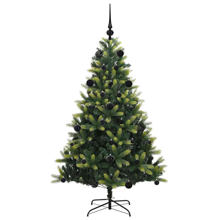 Albero di Natale Artificiale Pieghevole 150 LED Verde 150 cm 3395983
