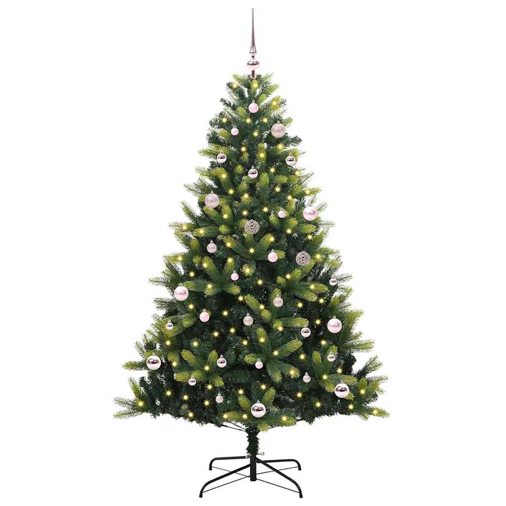Albero di Natale Artificiale Pieghevole-Albero Natalizio 150 LED Verde 150 cm 149388