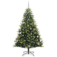 Albero di Natale Artificiale Pieghevole 150 LED Verde 150 cm 3395984