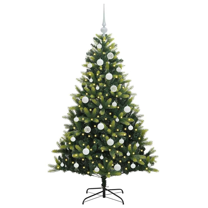 Albero di Natale Artificiale Pieghevole 150 LED Verde 150 cm 3395985