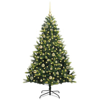 Albero di Natale Artificiale Pieghevole 150 LED Verde 150 cm 3395986