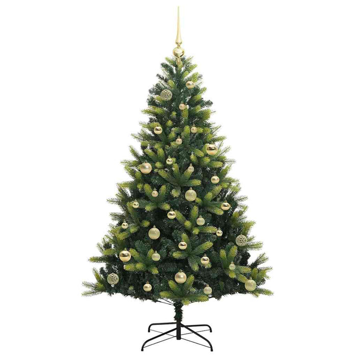 Albero di Natale Artificiale Pieghevole 150 LED Verde 150 cm 3395986