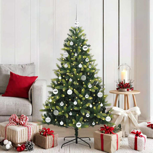 Albero di Natale Artificiale Pieghevole 150 LED Verde 150 cm 3395987