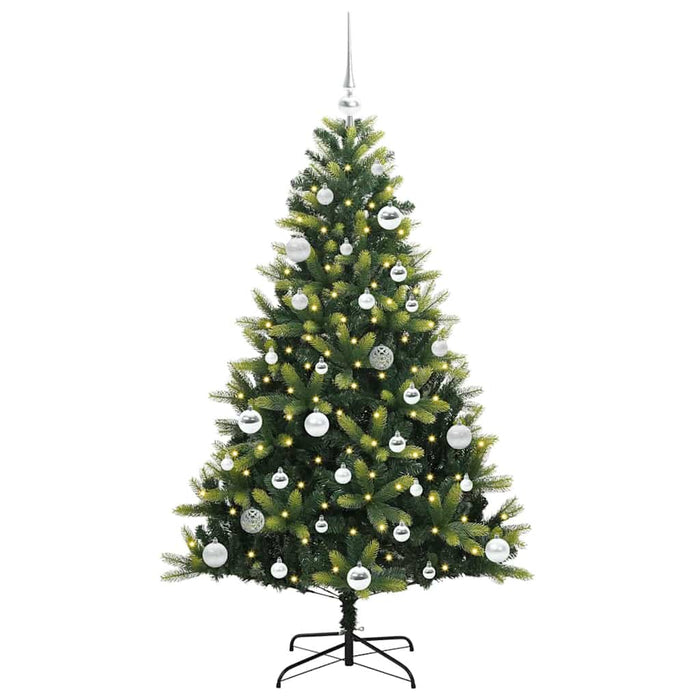 Albero di Natale Artificiale Pieghevole 150 LED Verde 150 cm 3395987