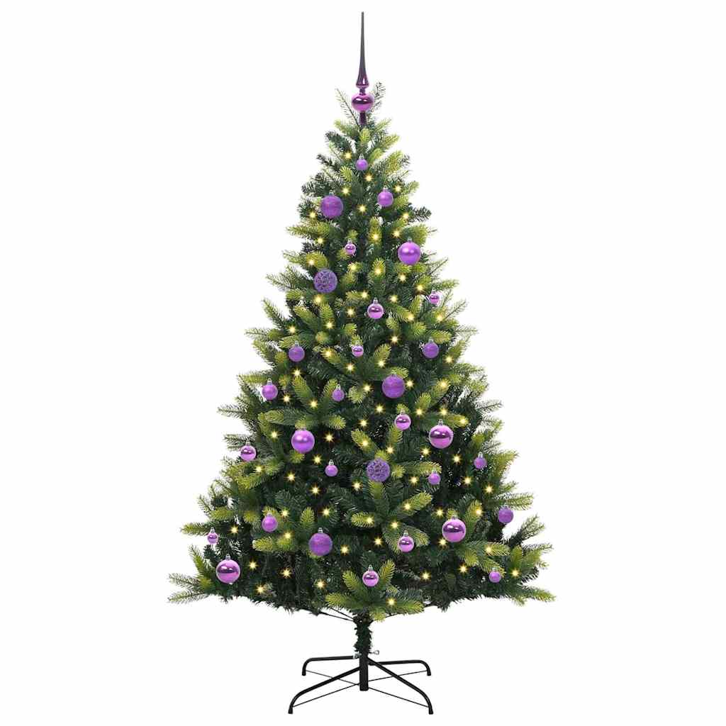 Albero di Natale Artificiale Pieghevole-Albero Natalizio 150 LED Verde 150 cm 362858