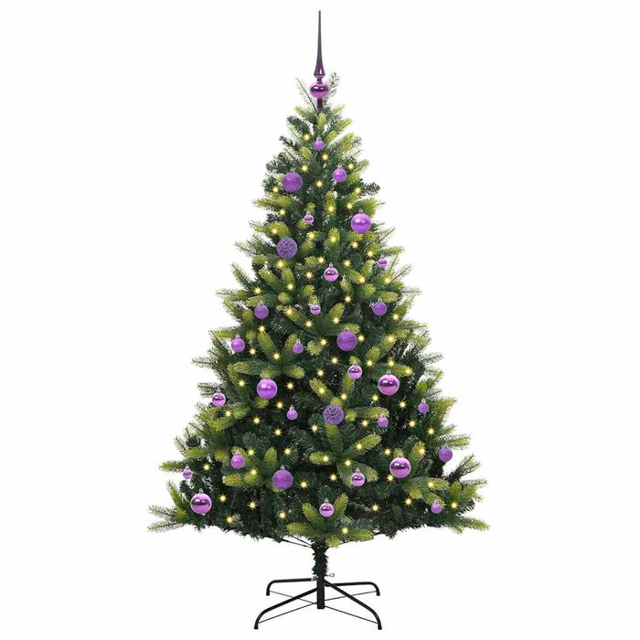 Albero di Natale Artificiale Pieghevole-Albero Natalizio 150 LED Verde 150 cm 362858