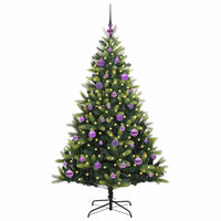 Albero di Natale Artificiale Pieghevole 150 LED Verde 150 cm 3395988