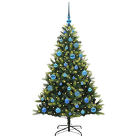 Albero di Natale Artificiale Pieghevole 150 LED Verde 150 cm 3395989