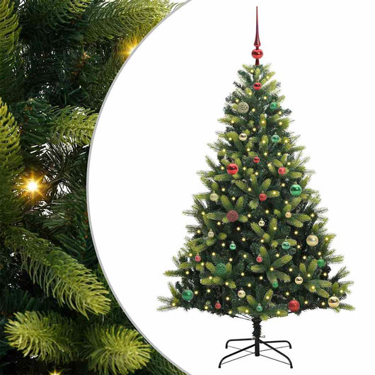 Albero di Natale Artificiale Pieghevole-Albero Natalizio 150 LED Verde 150 cm 314326
