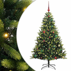 Albero di Natale Artificiale Pieghevole 150 LED Verde 150 cm 3395990