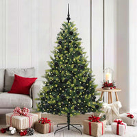 Albero di Natale Artificiale Pieghevole con 300 LED 180 cm 3395992