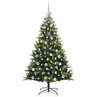 Albero di Natale Artificiale a Cerniera 300 LEDs Verde 180 cm 3395993