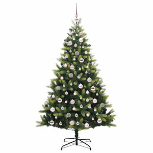 Albero di Natale Artificiale a Cerniera 300 LEDs Verde 180 cm 3395993