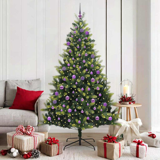Albero di Natale Artificiale Pieghevole con 300 LED 180 cm 3395997