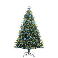 Albero di Natale Artificiale a Cerniera-Albero Natalizio con 300 LED 180 cm 948025