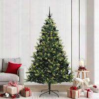 Albero di Natale Artificiale Pieghevole 300 LEDs Verde 210 cm 3396001