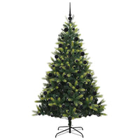 Albero di Natale Artificiale Pieghevole 300 LEDs Verde 210 cm 3396001
