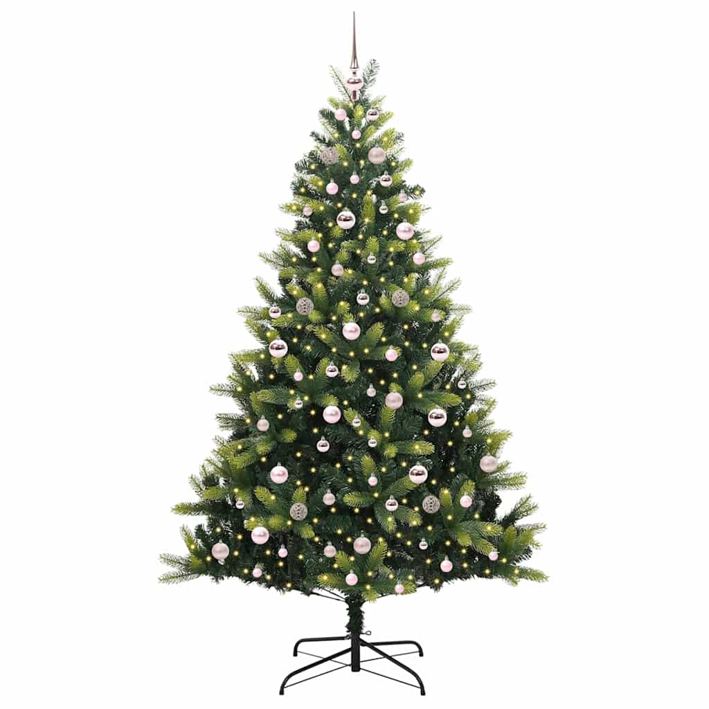 Albero di Natale artificiale a cerniera 300 LED Verde 210 cm 3396002