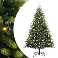 Albero di Natale Artificiale a Cerniera-Albero Natalizio con 300 LED 210 cm 636240