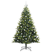 Albero di Natale Artificiale Pieghevole con 300 LED 210 cm 3396003