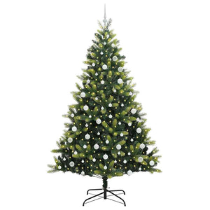 Albero di Natale Artificiale Pieghevole con 300 LED 210 cm 3396003