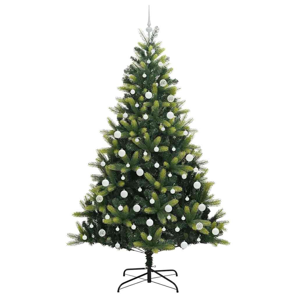 Albero di Natale Artificiale Pieghevole con 300 LED 210 cm 3396003