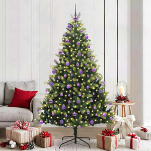 Albero di Natale Artificiale Ad Incastro con 300 LED 210 cm 3396006