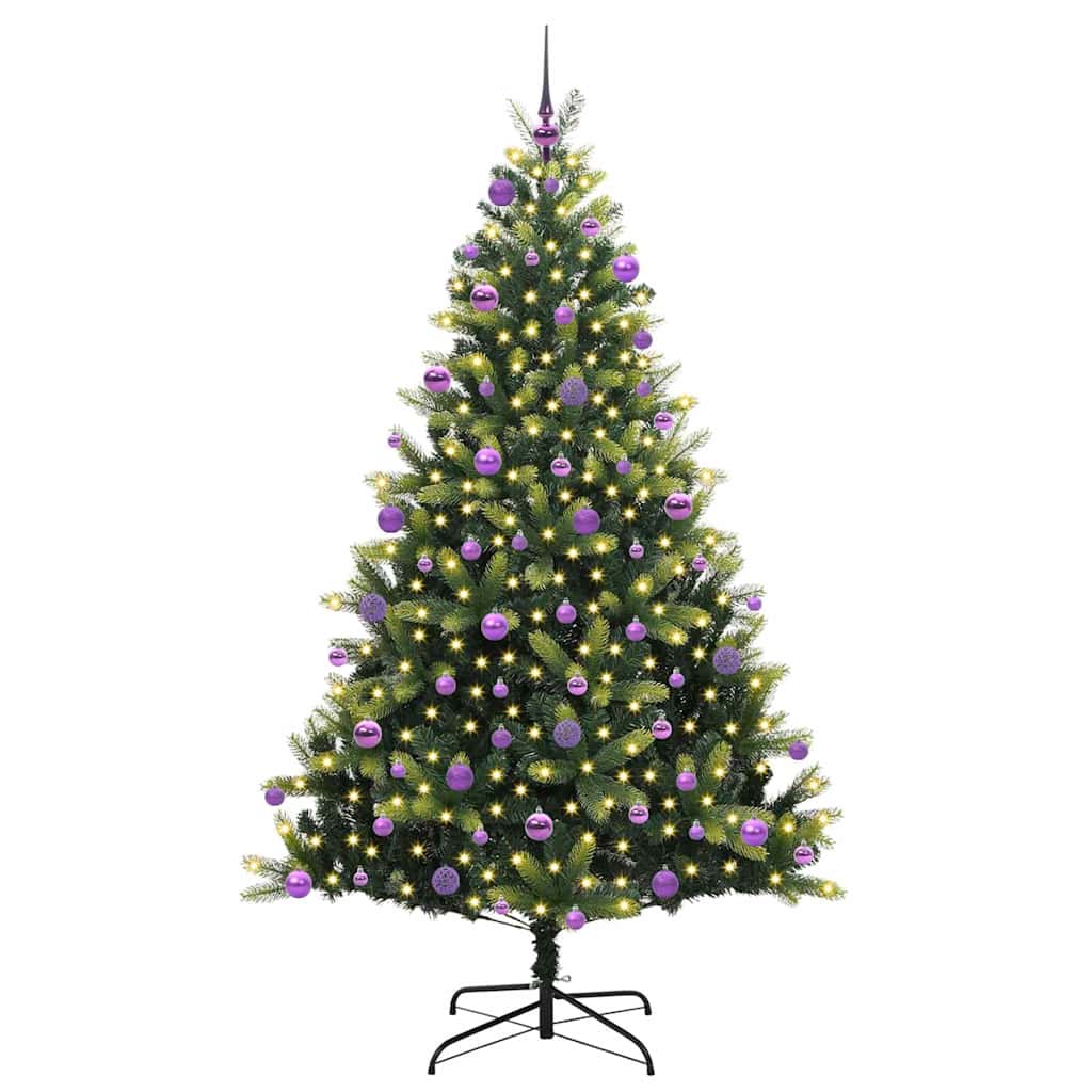 Albero di Natale Artificiale Ad Incastro con 300 LED 210 cm 3396006