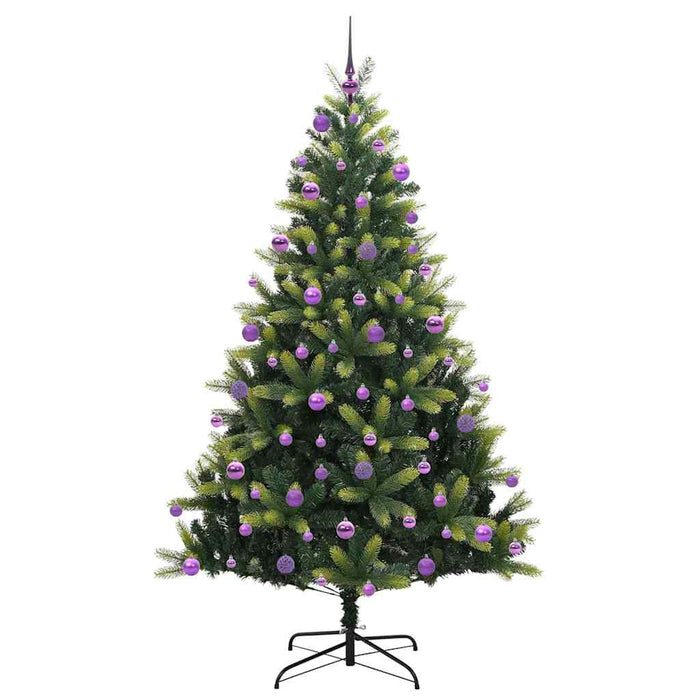 Albero di Natale Artificiale Ad Incastro con 300 LED 210 cm 3396006