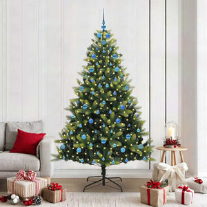 Albero di Natale Artificiale Pieghevole con 300 LED 210 cm 3396007