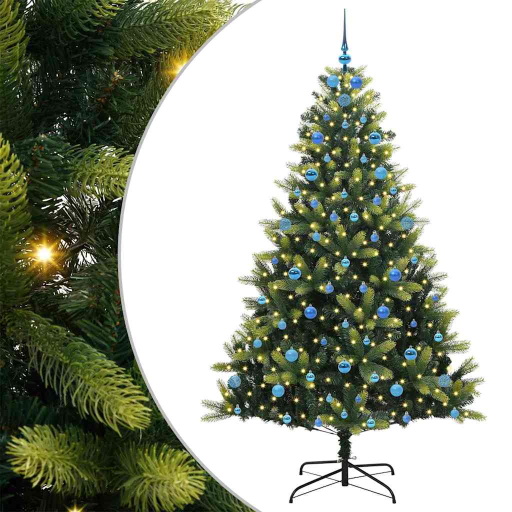Albero di Natale Artificiale Pieghevole con 300 LED 210 cm 3396007