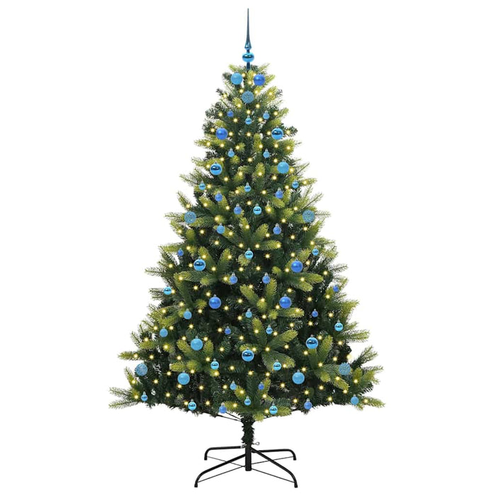 Albero di Natale Artificiale a Cerniera-Albero Natalizio con 300 LED 210 cm 620290
