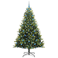 Albero di Natale Artificiale Pieghevole con 300 LED 210 cm 3396007