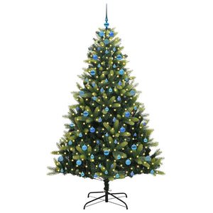 Albero di Natale Artificiale Pieghevole con 300 LED 210 cm 3396007