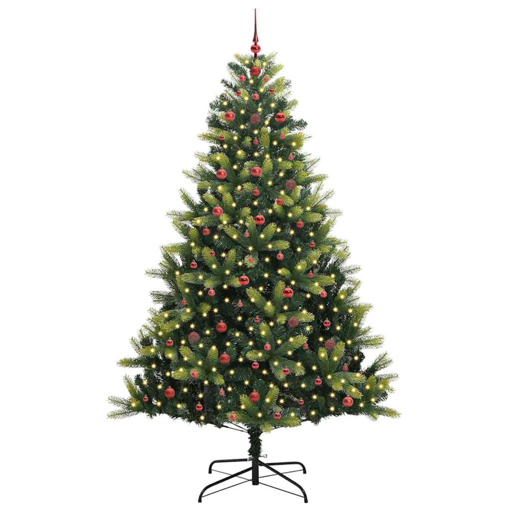 Albero di Natale Artificiale a Cerniera 300 LED Verde 240 cm 3396009