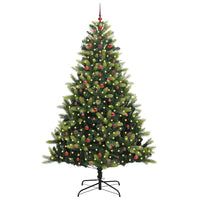 Albero di Natale Artificiale a Cerniera 300 LED Verde 240 cm 3396009