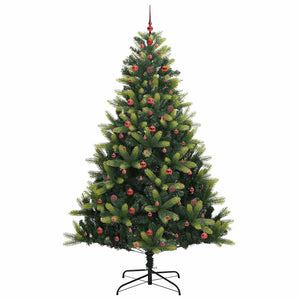 Albero di Natale Artificiale a Cerniera 300 LED Verde 240 cm 3396009
