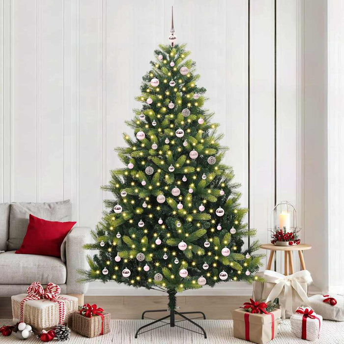 Albero di Natale Artificiale a Cerniera 300 LED Verde 240 cm 3396011