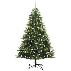 Albero di Natale Artificiale a Cerniera-Albero Natalizio con 300 LED 240 cm 488762