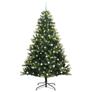 Albero di Natale Artificiale Pieghevole 300 LEDs Verde 240 cm 3396012