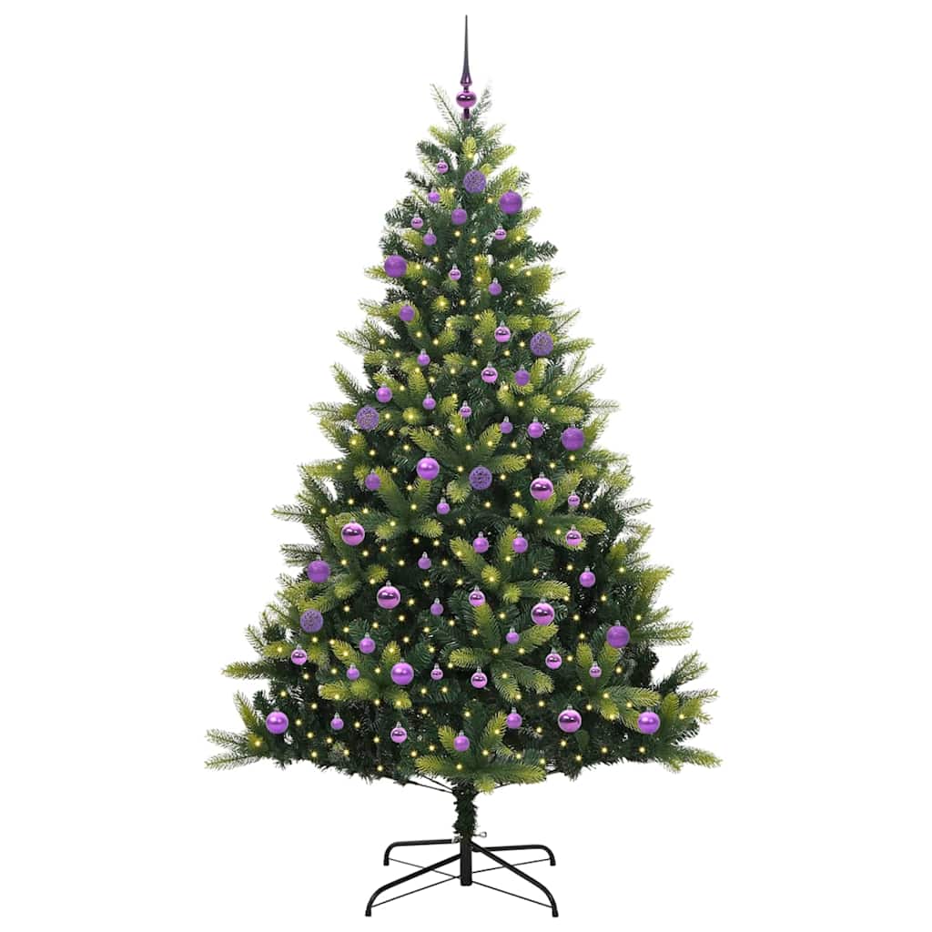 Albero di Natale Artificiale a Cerniera-Albero Natalizio con 300 LED 240 cm 150588